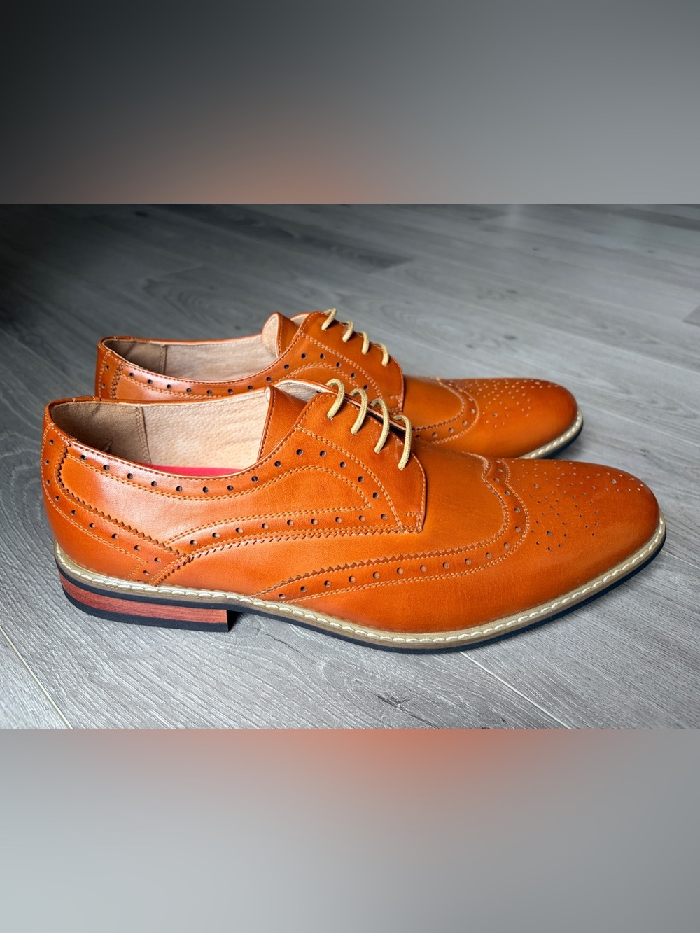 New! Bruno Marc Men's Prince Classic Oxford Shoes, Size 13, Luggage Colour. - Picture 2 of 9